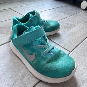 Nike Kids Aqua and Gray Sneakers